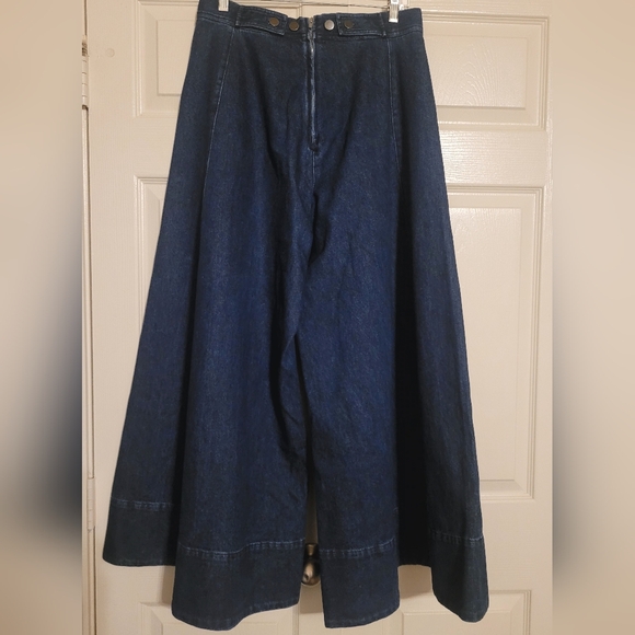 The Gaucho Jeans, Crafted from structured yet fluid deep-indigo denim. NWOT - Picture 6 of 8